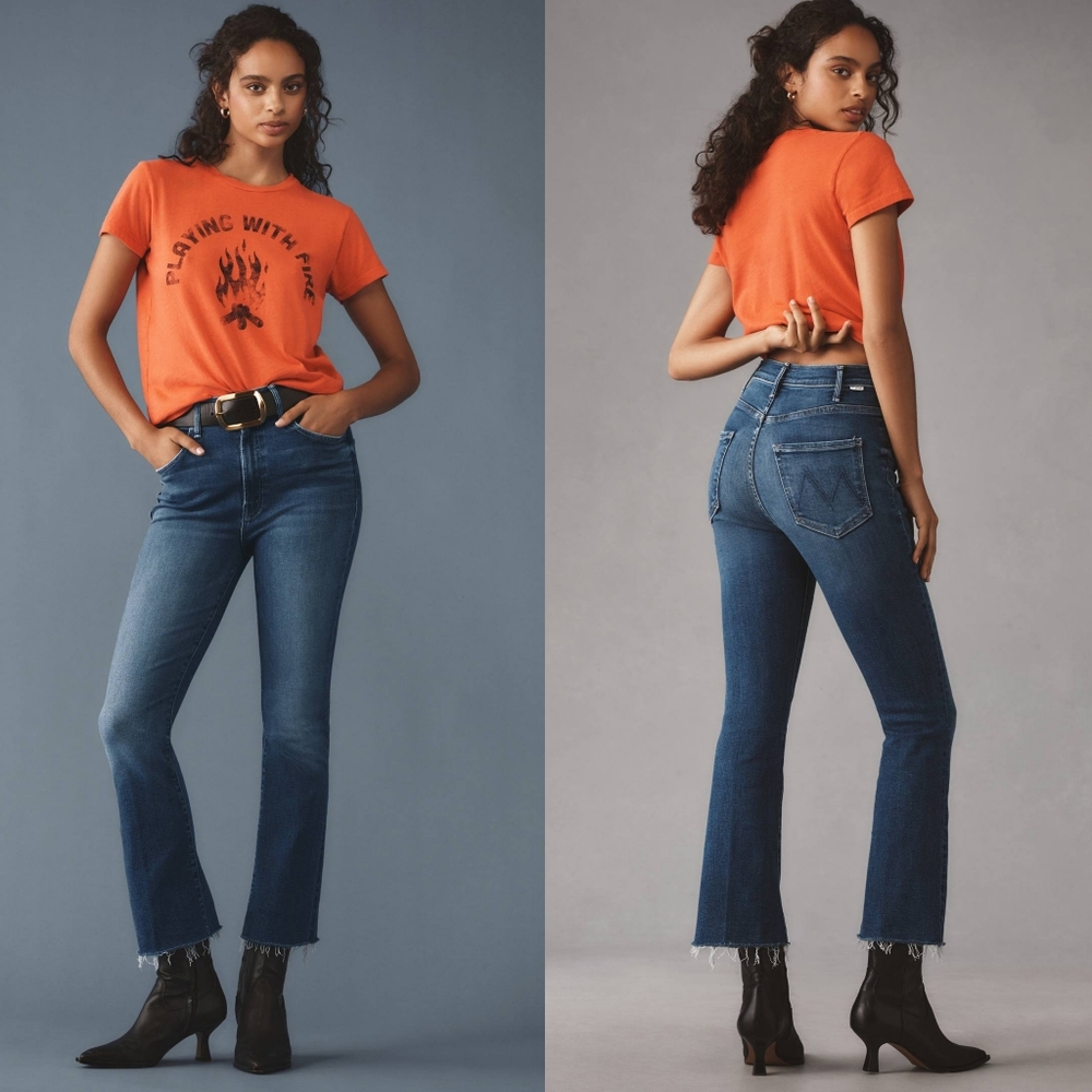NWT Mother Jeans Hustler Ankle Fray - Grasping at Straws, size 31